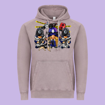 Police Gnome Vintage Hoodie Designed By Barkaloodesign