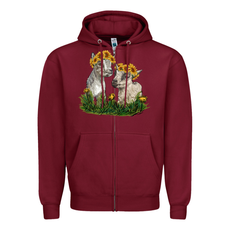 Baby Goats Zipper Hoodie by RanaPortraitStore | Teevron