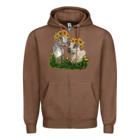 Chestnut baby goats Zipper Hoodie - RanaPortraitStore