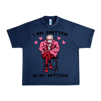 Navy funny i am smitten in my mittens bernie Urban Heavy Tee - artisFamous