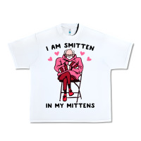 White funny i am smitten in my mittens bernie Urban Heavy Tee - artisFamous