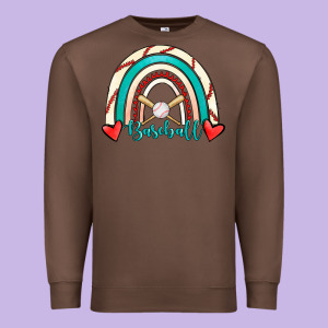 Baseball Rainbow Premium Sweatshirt Designed By Ranaportraitstore