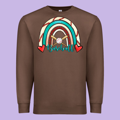 Baseball Rainbow Premium Sweatshirt Designed By Ranaportraitstore