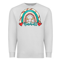Dove Grey Baseball Rainbow Premium Sweatshirt - RanaPortraitStore