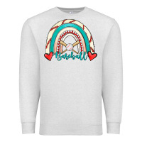 Oatmeal Heather Baseball Rainbow Premium Sweatshirt - RanaPortraitStore