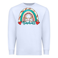 White Baseball Rainbow Premium Sweatshirt - RanaPortraitStore