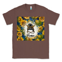 Chestnut sunflowers messy bun mama Classic Tee - BarkalooDesign