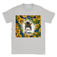 Moon Dust sunflowers messy bun mama Classic Tee - BarkalooDesign