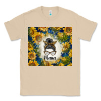 Mushroom sunflowers messy bun mama Classic Tee - BarkalooDesign