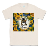 Natural sunflowers messy bun mama Classic Tee - BarkalooDesign