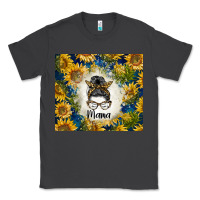 Smoke sunflowers messy bun mama Classic Tee - BarkalooDesign