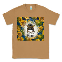 Toasted Coconut sunflowers messy bun mama Classic Tee - BarkalooDesign