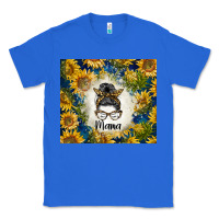True Royal sunflowers messy bun mama Classic Tee - BarkalooDesign