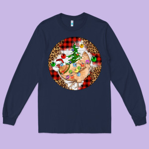 Christmas Chicken Long Sleeve Tee Designed By Artiststas