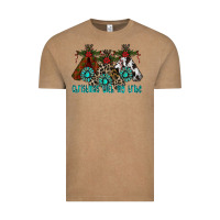 Vintage Coffee Christmas With Tribe Vintage Tee - CowhideDigitalArt