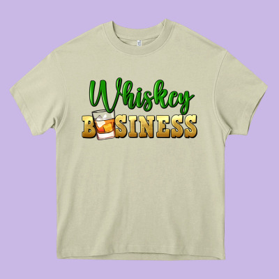 Whiskey Business Heavy Core Tee Designed By Fadigitalartstudio