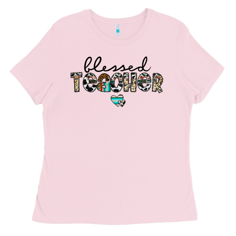 Blessed Teacher Ladies Tee by CowhideDigitalArt | Teevron