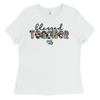 White blessed teacher Ladies Tee - CowhideDigitalArt