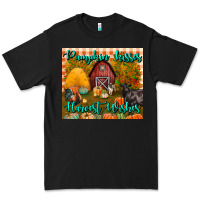 Black pumpkin kisses harvest wishes tumbler Premium Tee - BundleAndBundleShop