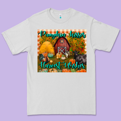 Pumpkin Kisses Harvest Wishes Tumbler Premium Tee Designed By Bundleandbundleshop