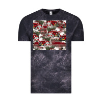 Cloud Black vintage christmas car pattern Vintage Tee - CowhideDigitalArt