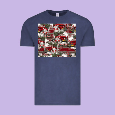 Vintage Christmas Car Pattern Vintage Tee Designed By Cowhidedigitalart