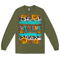 Army Green Welcome fall Long Sleeve Tee - Artiststas