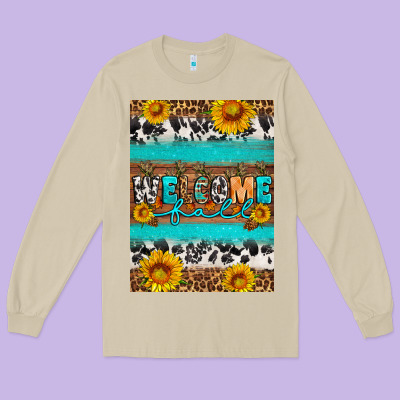 Welcome Fall Long Sleeve Tee Designed By Artiststas