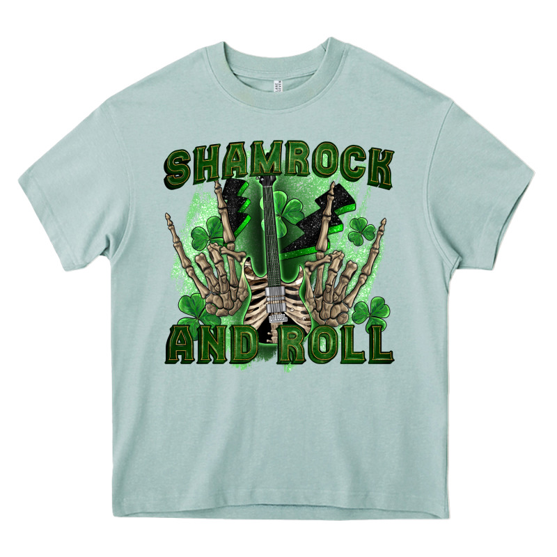 Shamrock And Roll Heavy Core Tee by FaDigitalArtStudio | Teevron