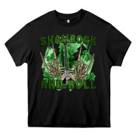 Black shamrock and roll Heavy Core Tee - FaDigitalArtStudio