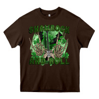 Chocolate Brown shamrock and roll Heavy Core Tee - FaDigitalArtStudio