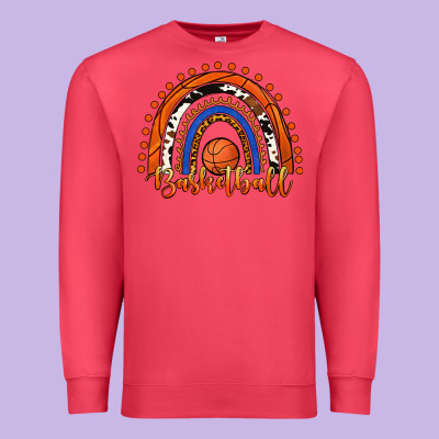 Basketball Rainbow Premium Sweatshirt Designed By Ranaportraitstore