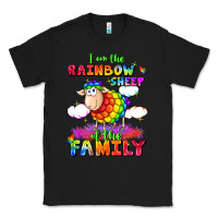 Black I am the rainbow sheep of the family Classic Tee - FaDigitalArtStudio