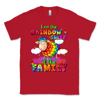 Red I am the rainbow sheep of the family Classic Tee - FaDigitalArtStudio