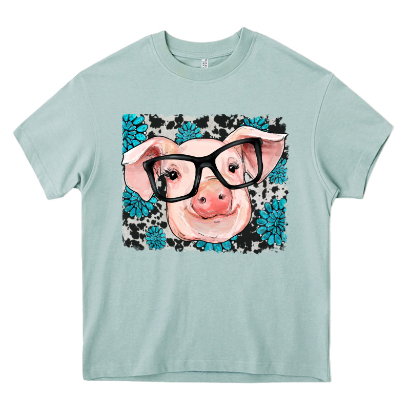 Gemstone And Cowhide Pig Heavy Core Tee by RanaPortraitStore | Teevron