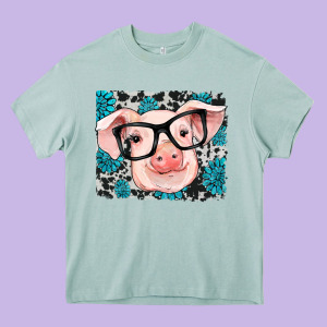 Gemstone And Cowhide Pig Heavy Core Tee Designed By Ranaportraitstore