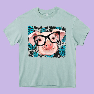 Gemstone And Cowhide Pig Heavy Core Tee Designed By Ranaportraitstore