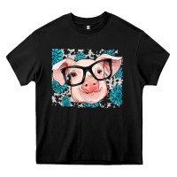 Black gemstone and cowhide pig Heavy Core Tee - RanaPortraitStore