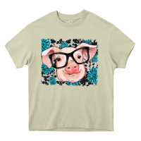 Mossy gemstone and cowhide pig Heavy Core Tee - RanaPortraitStore
