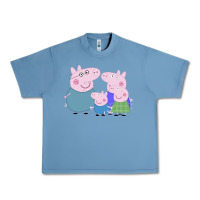 Pebble Blue peppa pig family Urban Heavy Tee - artisFamous