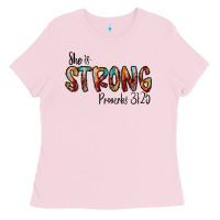 She Is Strong Provebs Ladies Tee | Teevron