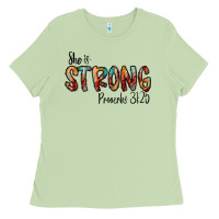 Matcha she is strong provebs Ladies Tee - CowhideDigitalArt