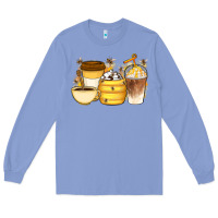 Colony Blue Bee Honey Coffee Cups Long Sleeve Tee - Artiststas