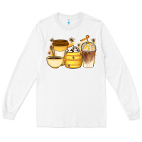 White Bee Honey Coffee Cups Long Sleeve Tee - Artiststas