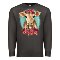 Smoke Floral Cow Premium Sweatshirt - RanaPortraitStore