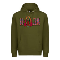 Army Green Hija Lady Of Guadalupe Premium Hoodie - Jasminsmagicworld
