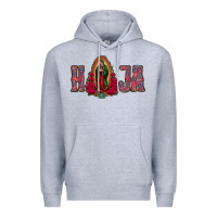 Heather Grey Hija Lady Of Guadalupe Premium Hoodie - Jasminsmagicworld