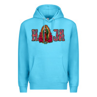 Ocean Blue Hija Lady Of Guadalupe Premium Hoodie - Jasminsmagicworld