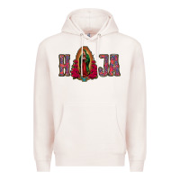 Pale Pink Hija Lady Of Guadalupe Premium Hoodie - Jasminsmagicworld