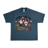Midnight Navy Chillin With My Gnomies Urban Heavy Tee - CowhideDigitalArt